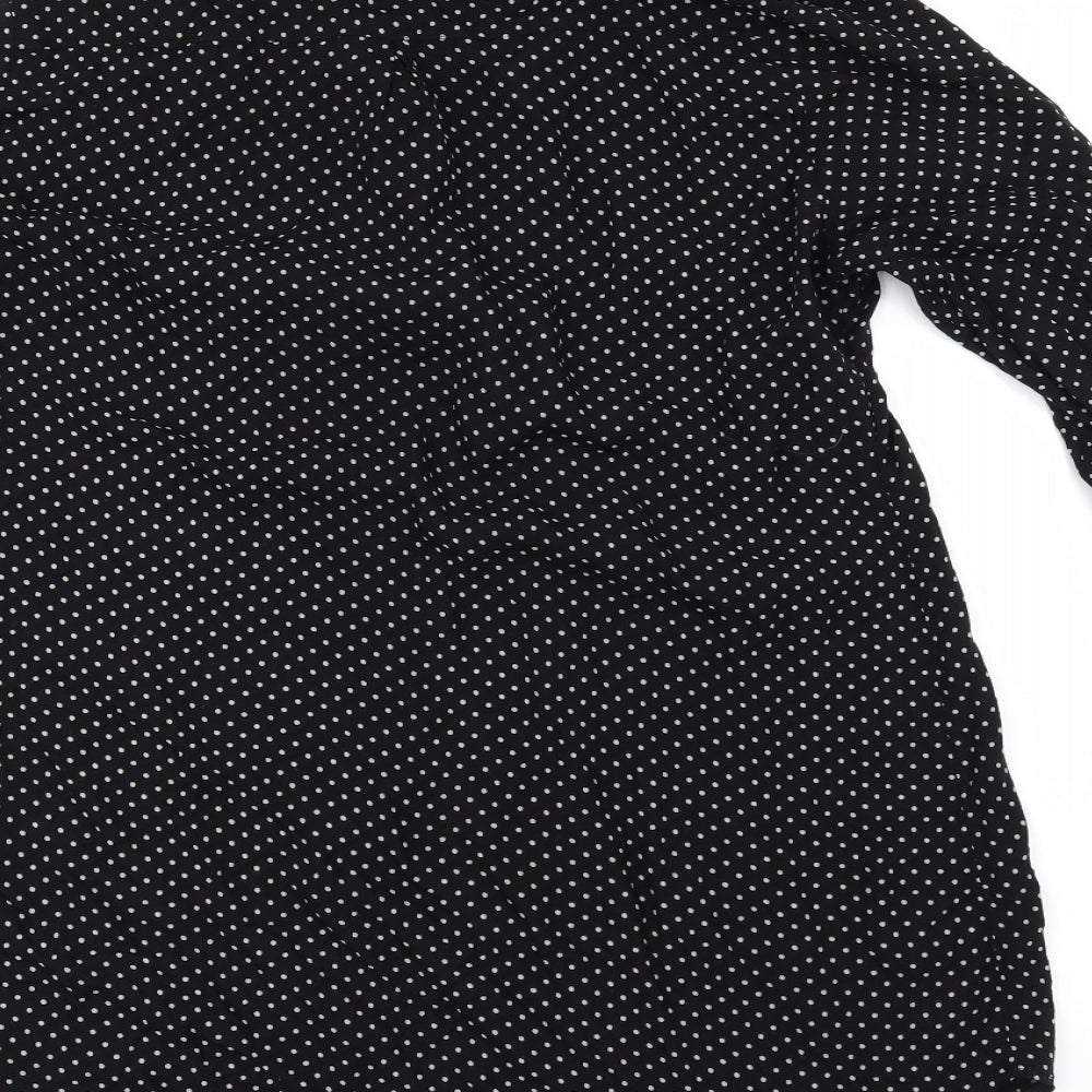Entity Womens Black Polka Dot  Basic Button-Up Size 18