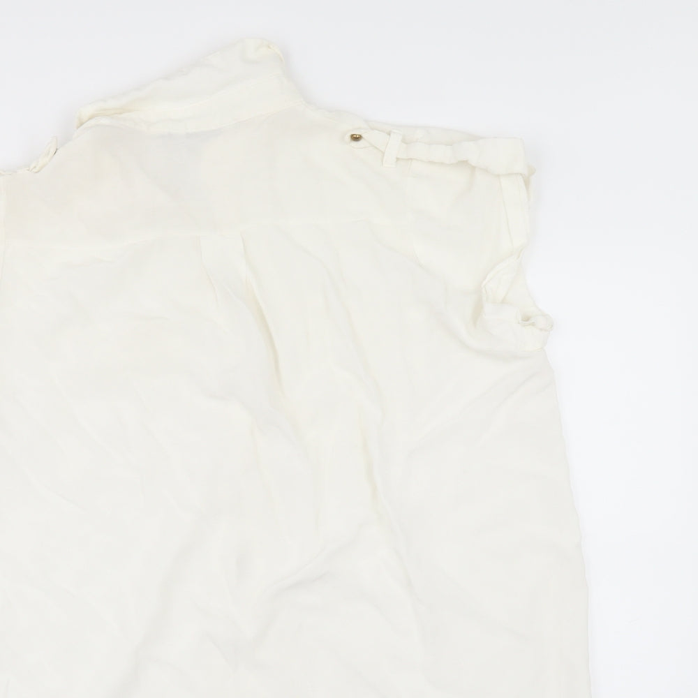 New Look Womens White   Basic Button-Up Size 12