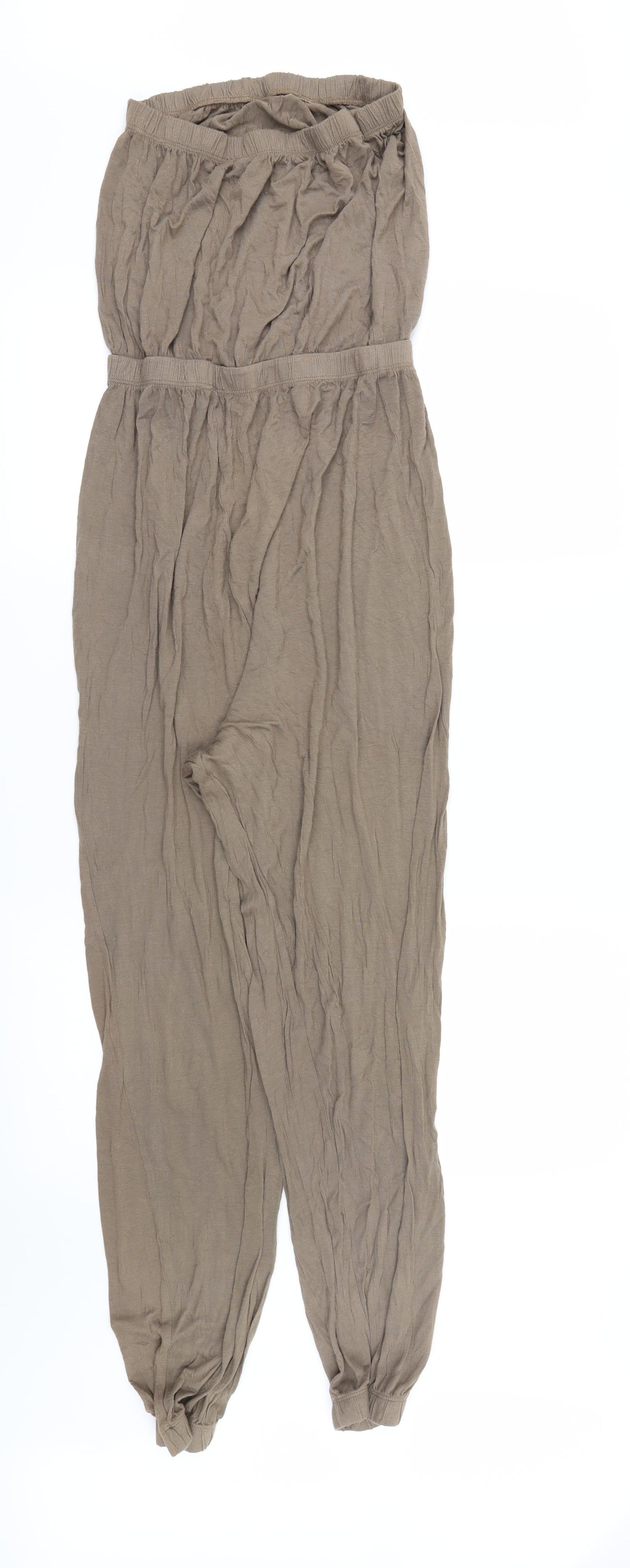 Denim & Co. Womens Brown   Jumpsuit One-Piece Size 12