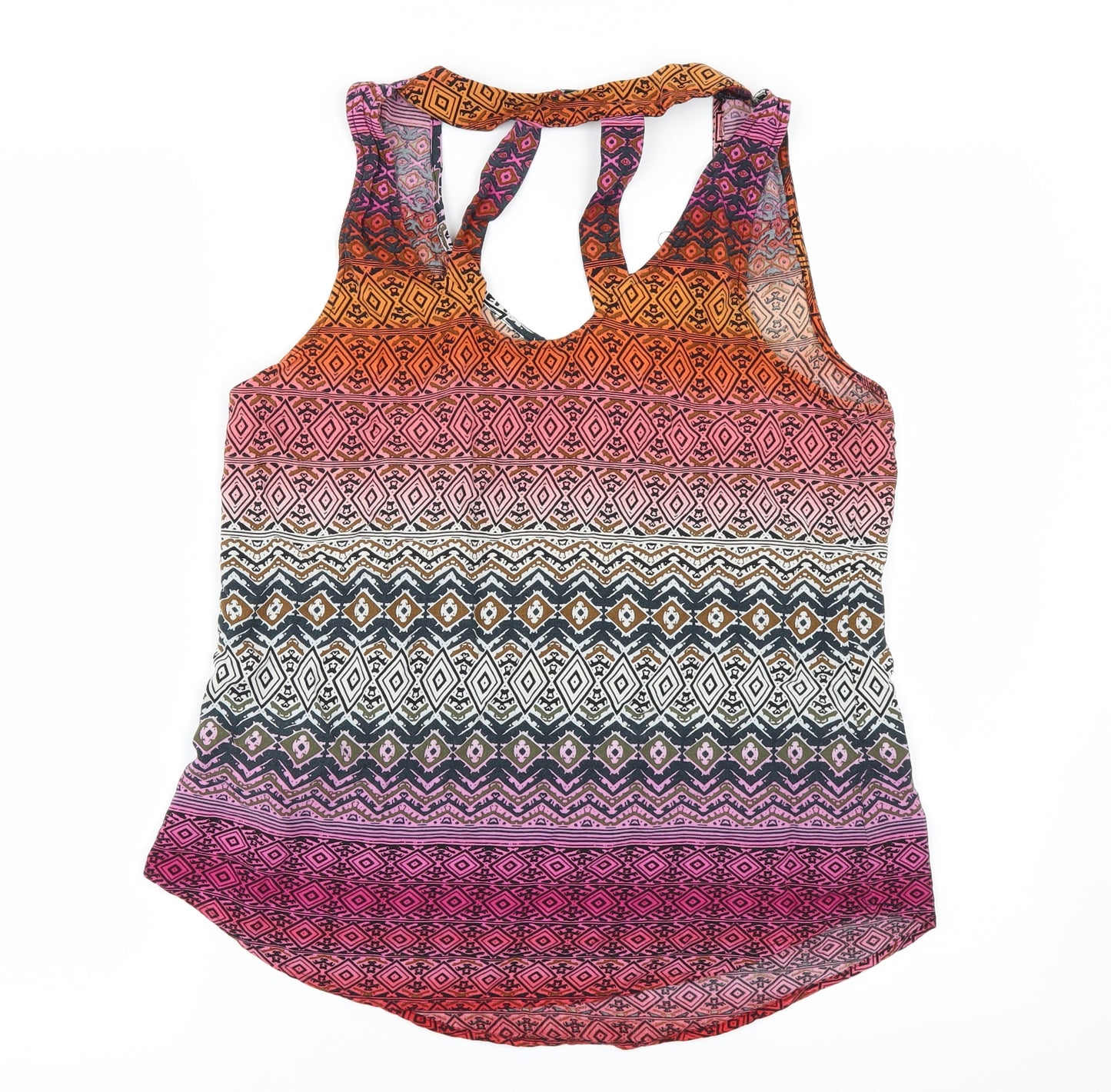 New Look Womens Multicoloured Geometric  Camisole Polo Size 12
