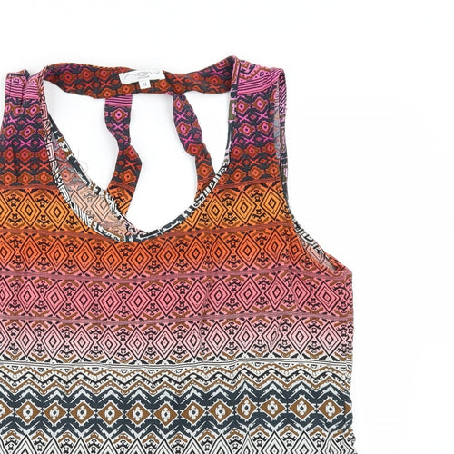 New Look Womens Multicoloured Geometric  Camisole Polo Size 12
