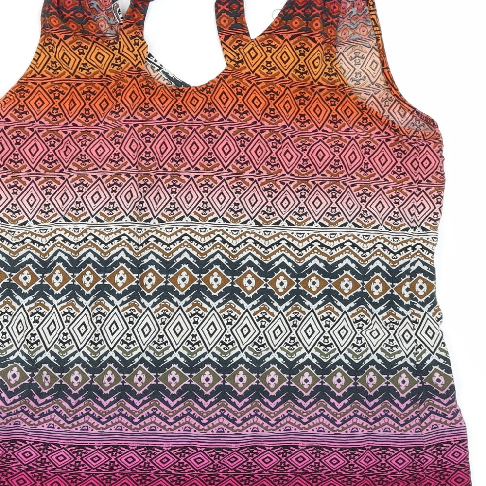 New Look Womens Multicoloured Geometric  Camisole Polo Size 12