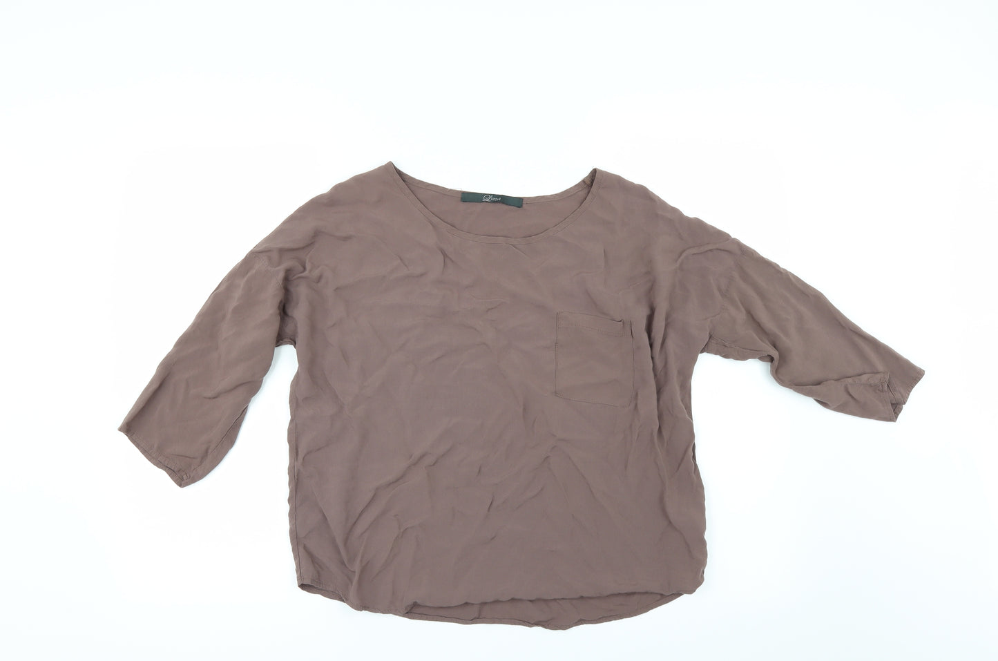 Luxzuz Womens Beige   Basic Blouse Size S