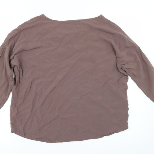 Luxzuz Womens Beige   Basic Blouse Size S