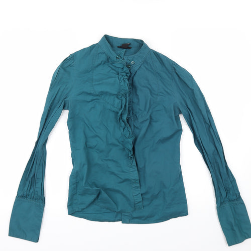 MNG Womens Green   Basic Button-Up Size M
