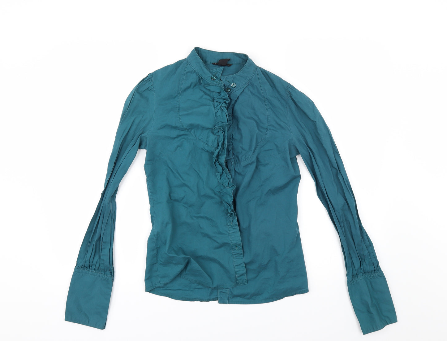 MNG Womens Green   Basic Button-Up Size M