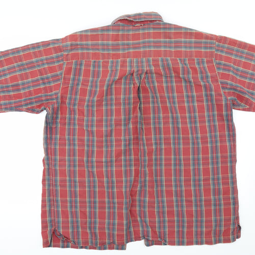 Timberland Mens Red Check   Button-Up Size M