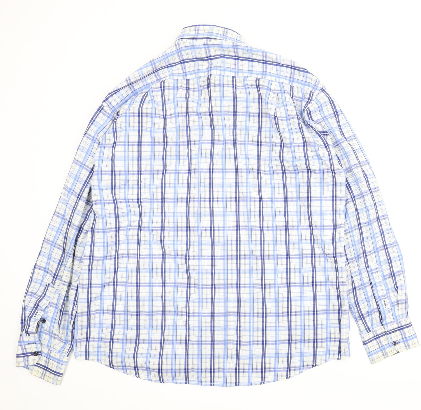 MW Mens Blue Plaid   T-Shirt Size XL