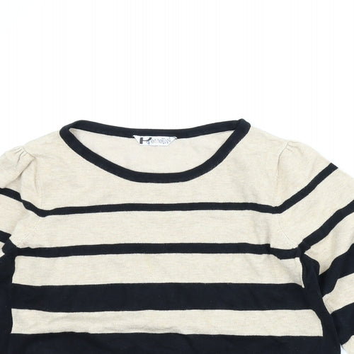 BHS Womens Beige Striped  Pullover Jumper Size 12