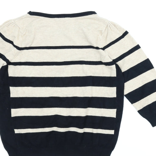 BHS Womens Beige Striped  Pullover Jumper Size 12