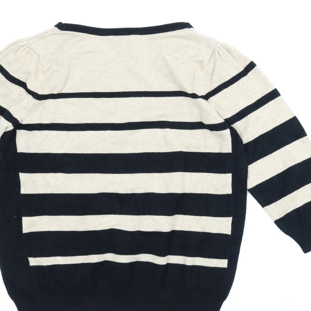 BHS Womens Beige Striped  Pullover Jumper Size 12