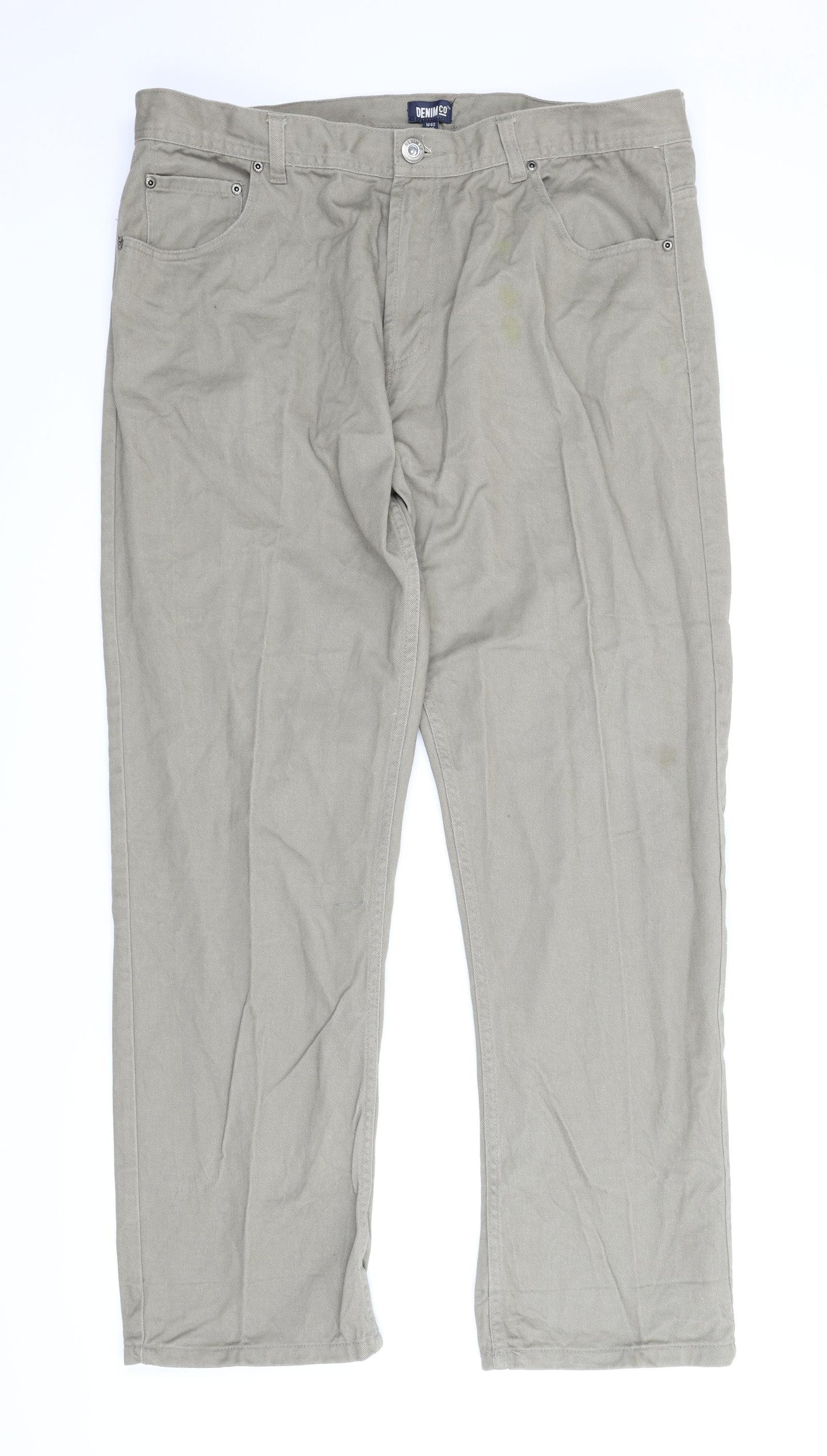 Denim Co Mens Beige  Denim Bootcut Jeans Size 40 L32 in