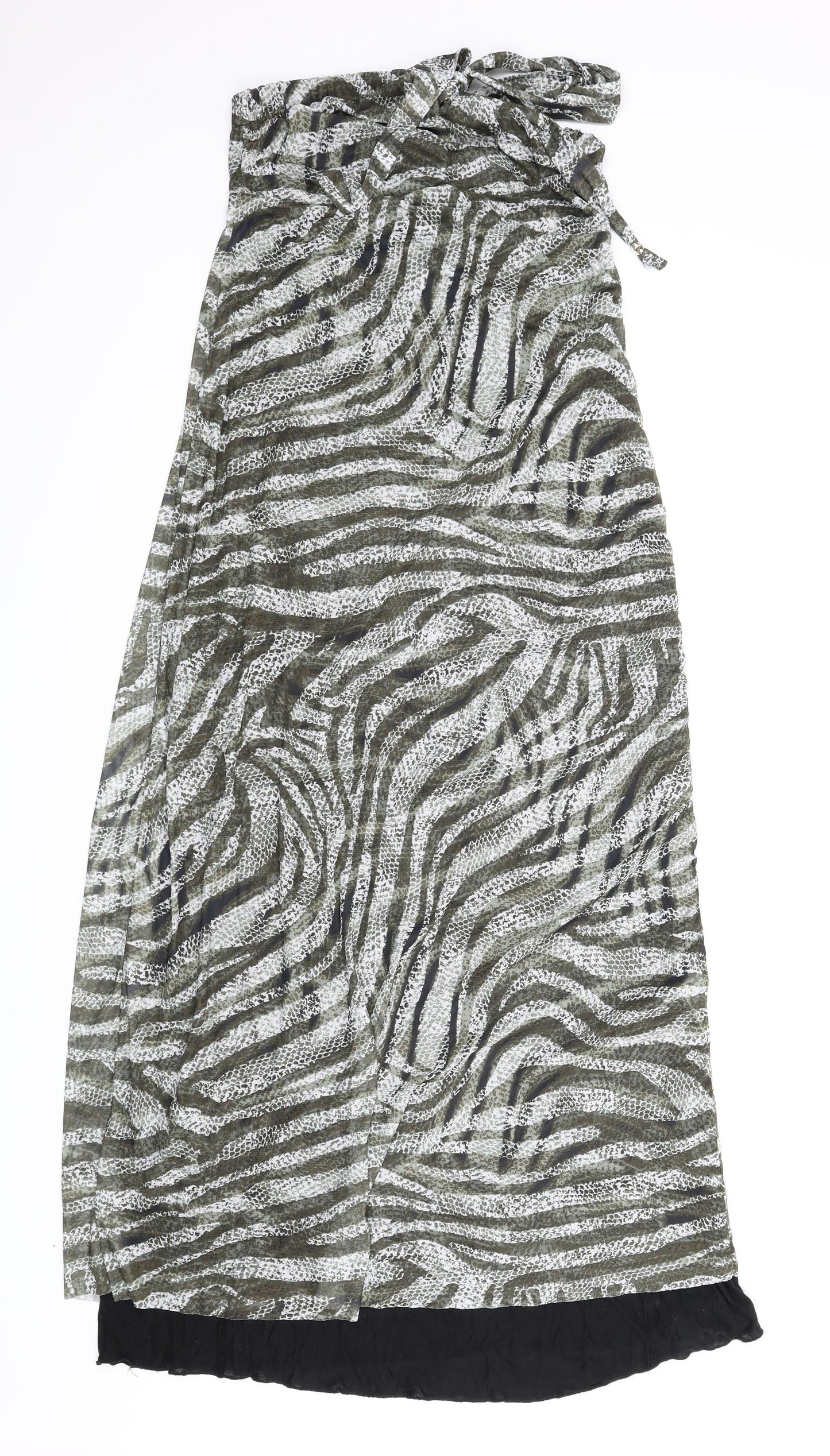 Preworn Womens Green Animal Print  Maxi  Size S