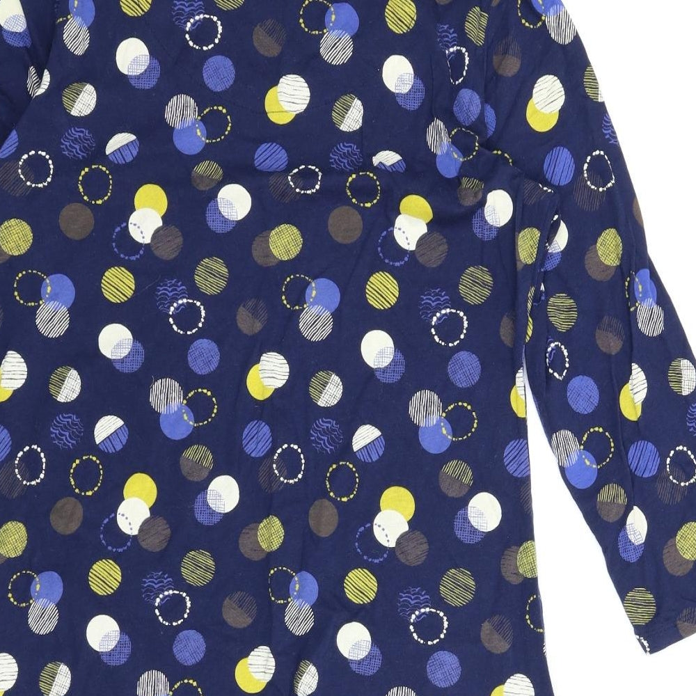 Le Bon Marché Womens Blue Polka Dot  A-Line  Size 12