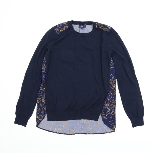 NEXT Womens Blue Floral  Pullover Jumper Size 12