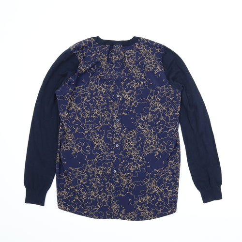 NEXT Womens Blue Floral  Pullover Jumper Size 12