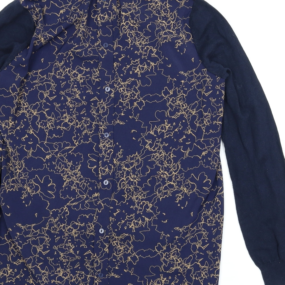 NEXT Womens Blue Floral  Pullover Jumper Size 12
