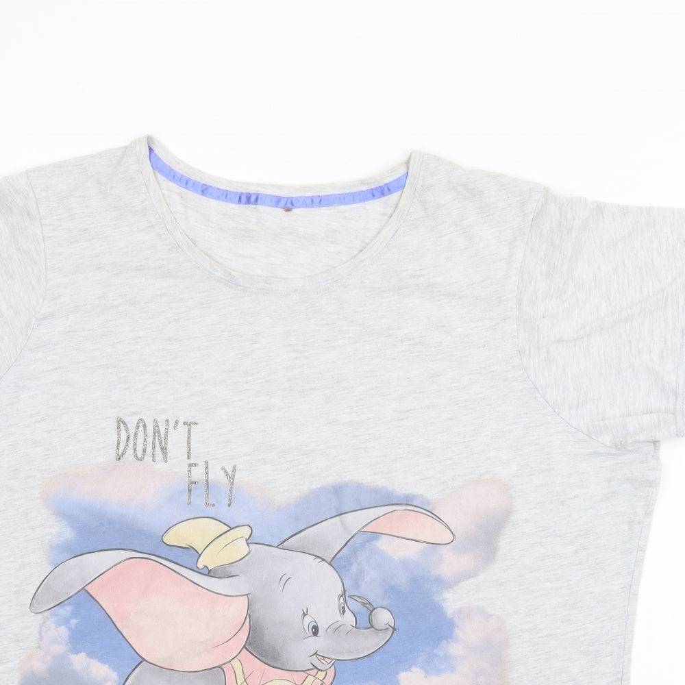 George Womens Grey Solid  Top Pyjama Top Size 20  - Disney, Dumbo