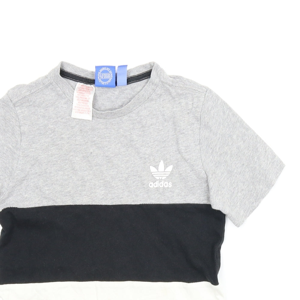 adidas Boys Grey   Basic T-Shirt Size 9-10 Years