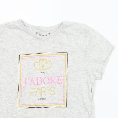Primark Girls Grey   Basic T-Shirt Size 8-9 Years