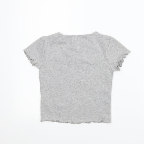 Denim Co Girls Grey   Basic T-Shirt Size 9-10 Years