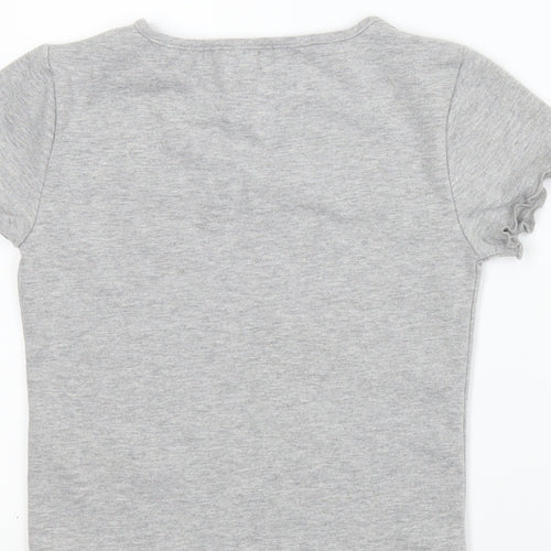 Denim Co Girls Grey   Basic T-Shirt Size 9-10 Years