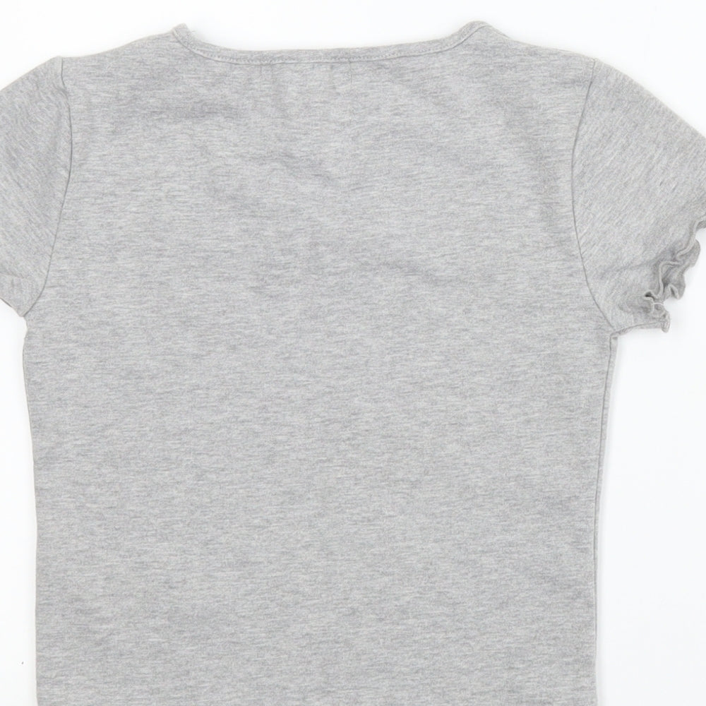 Denim Co Girls Grey   Basic T-Shirt Size 9-10 Years