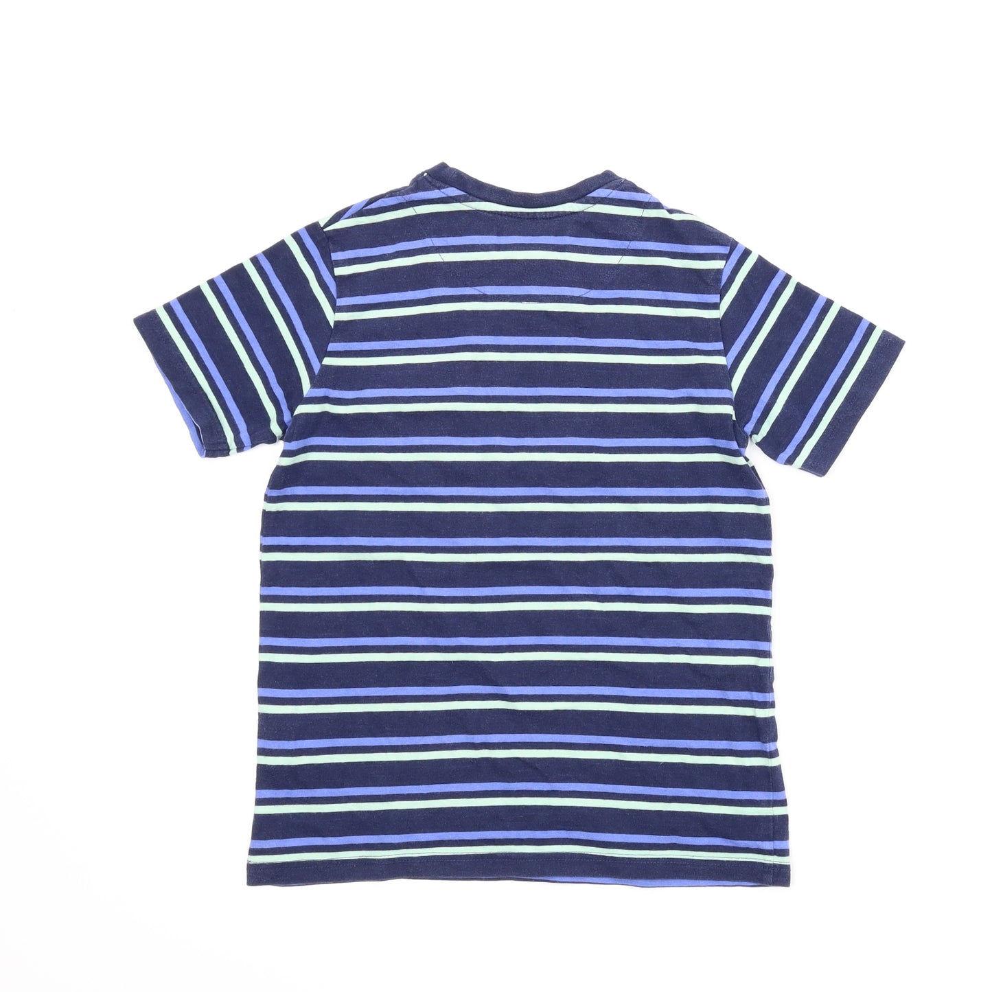 Lyle & Scott Boys Blue Striped  Basic T-Shirt Size 10-11 Years