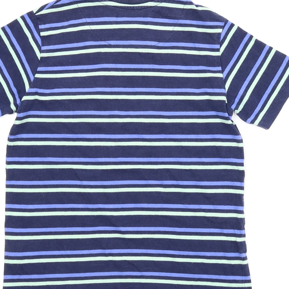 Lyle & Scott Boys Blue Striped  Basic T-Shirt Size 10-11 Years