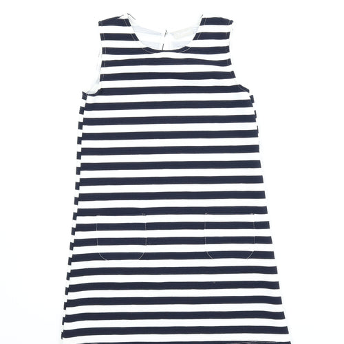 I Love Girlswear Girls Blue Striped  A-Line  Size 10-11 Years