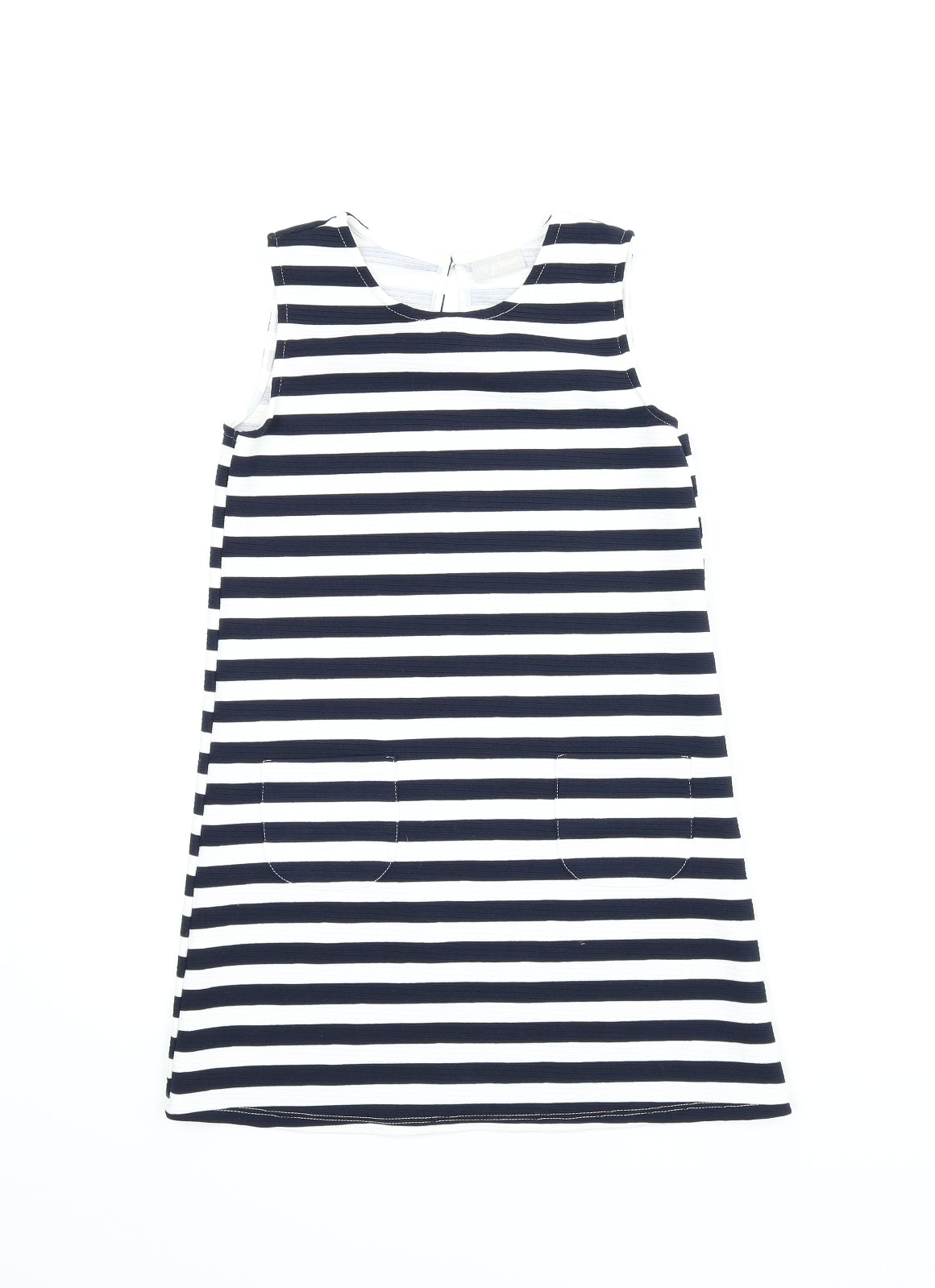 I Love Girlswear Girls Blue Striped  A-Line  Size 10-11 Years