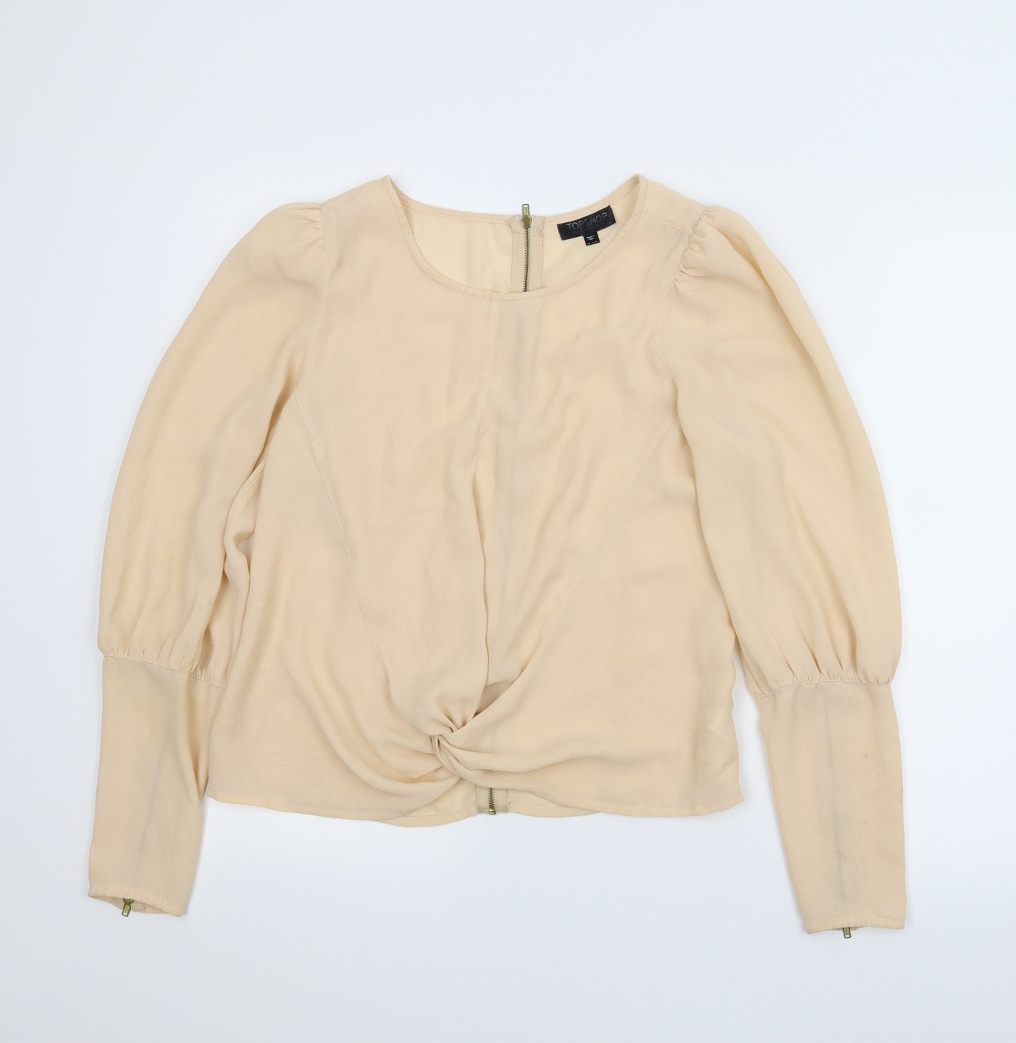Topshop Womens Beige   Basic Blouse Size 10