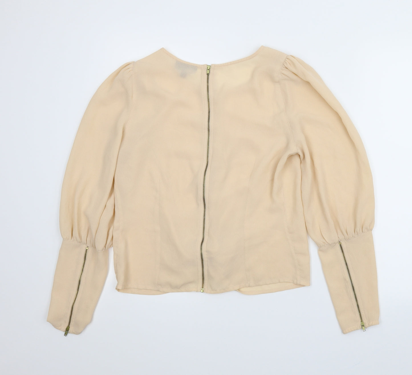 Topshop Womens Beige   Basic Blouse Size 10