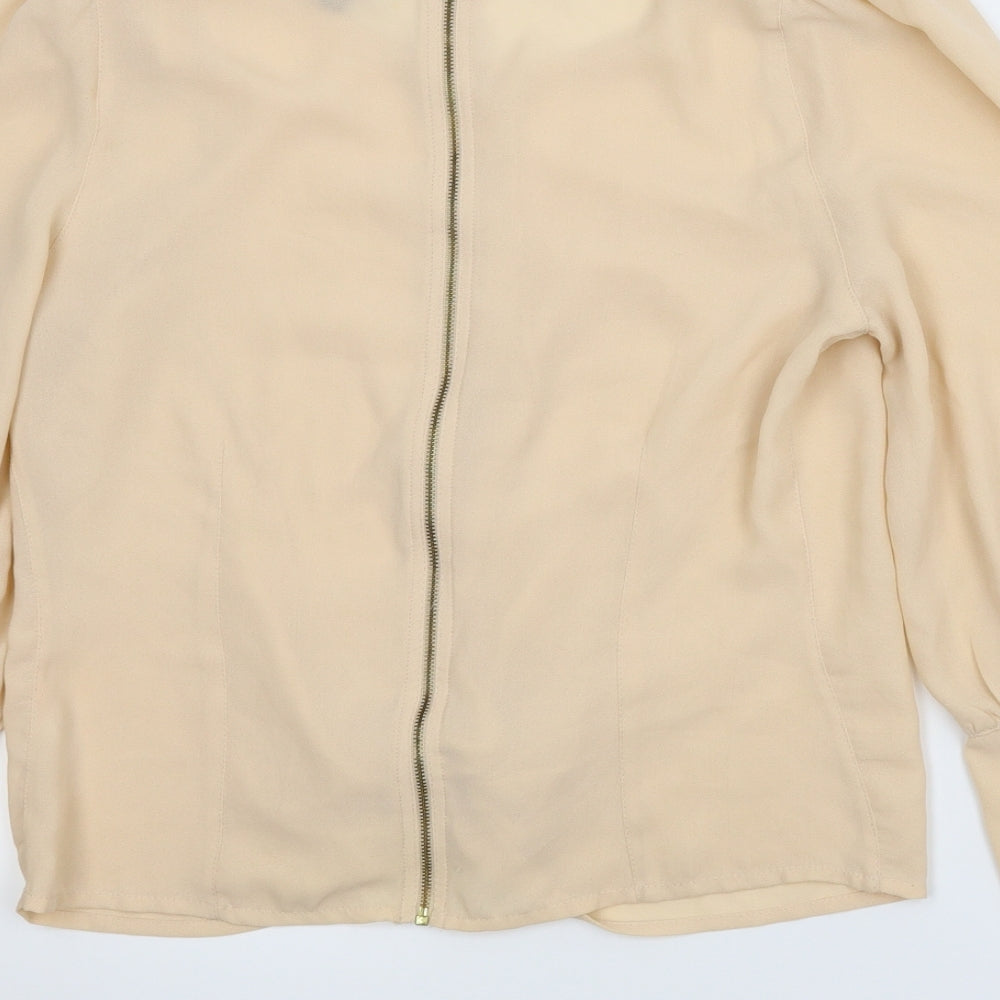 Topshop Womens Beige   Basic Blouse Size 10