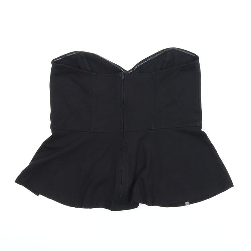 H&M Womens Black   Cropped Blouse Size M