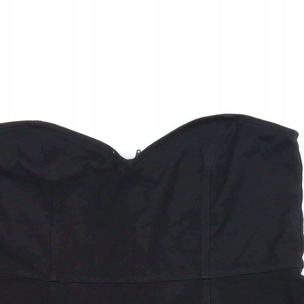 H&M Womens Black   Cropped Blouse Size M