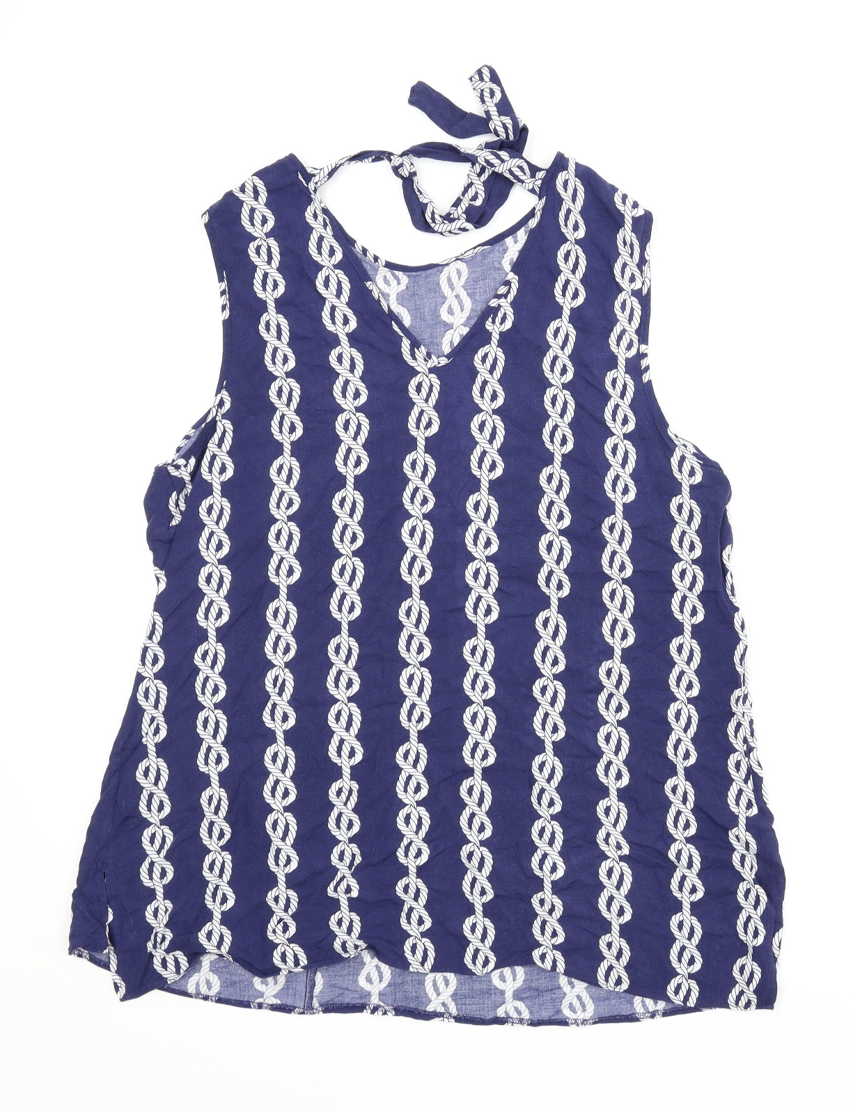 Papaya Womens Blue   Basic Blouse Size 16  - Nautical