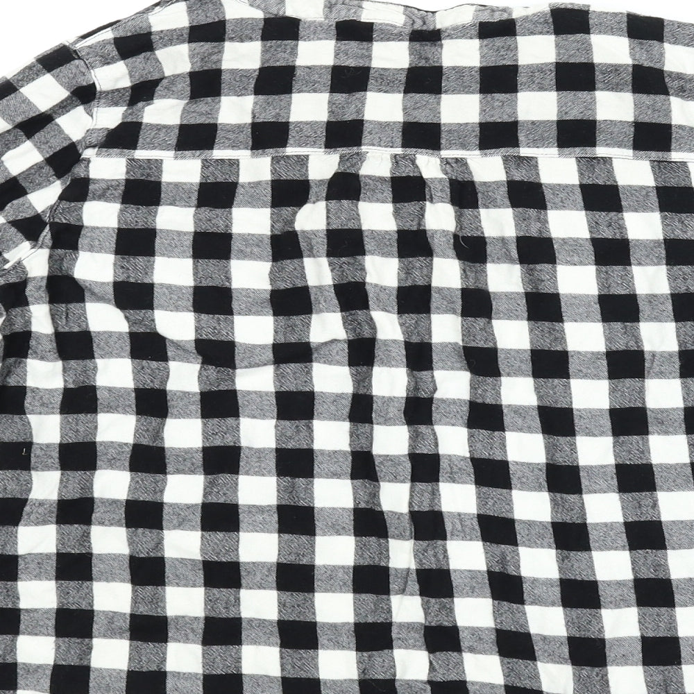 F&F Womens Black Check  Basic T-Shirt Size 18