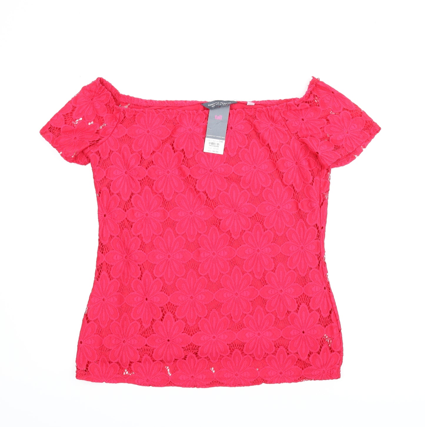 Dorothy Perkins Womens Pink Floral  Basic Blouse Size 14