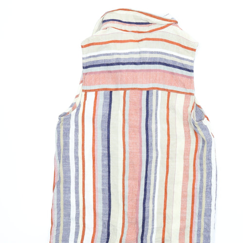 Warehouse Womens Multicoloured Striped  Basic Blouse Size 10