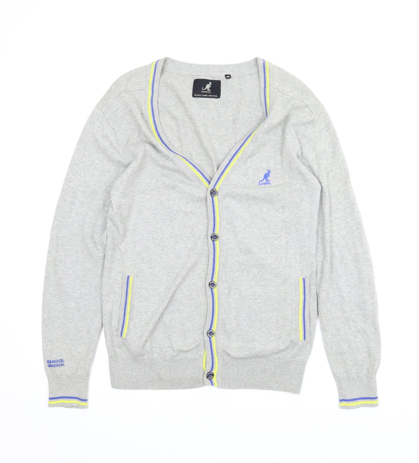 Kangol Mens Grey   Cardigan Jumper Size M