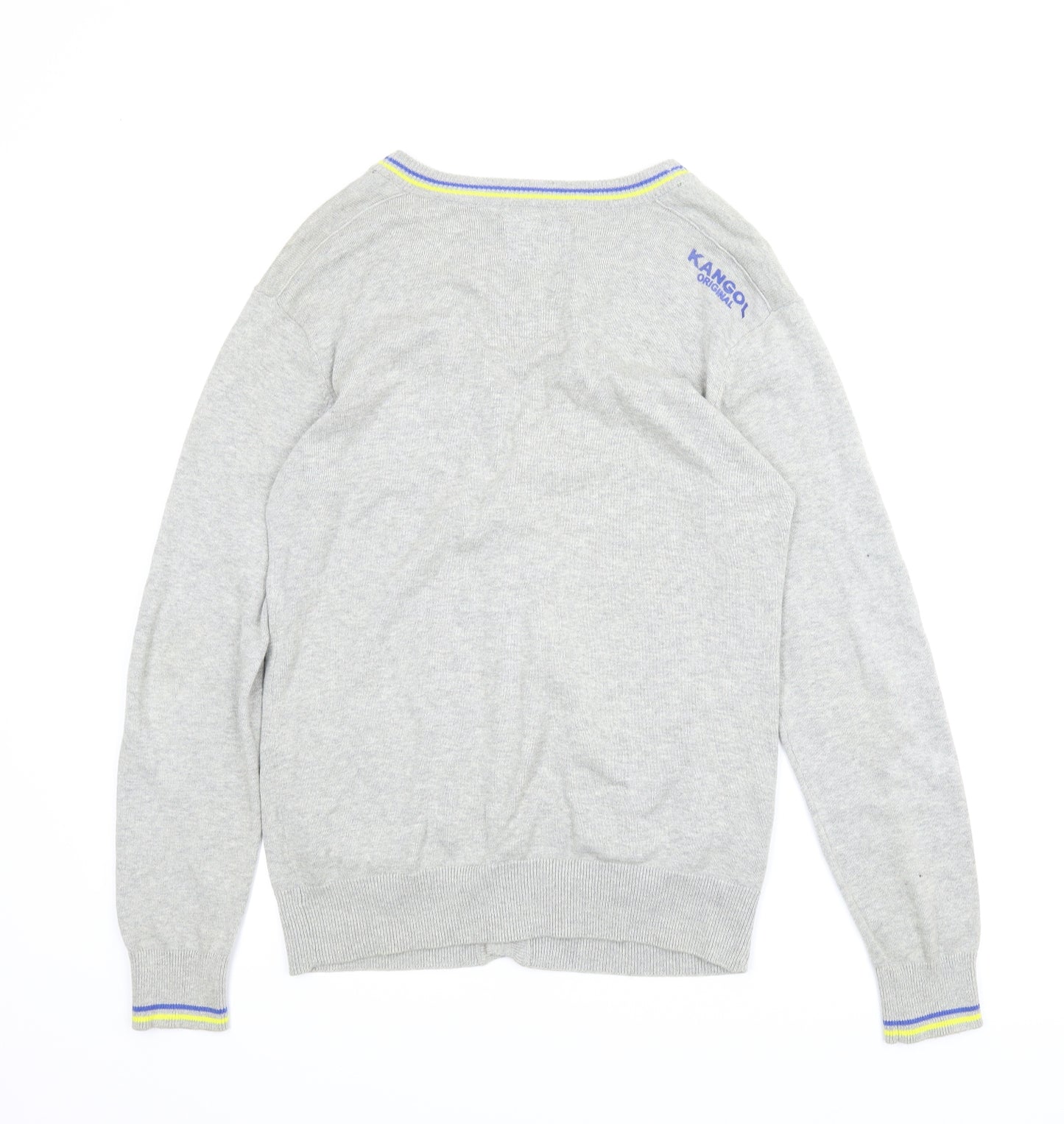 Kangol Mens Grey   Cardigan Jumper Size M