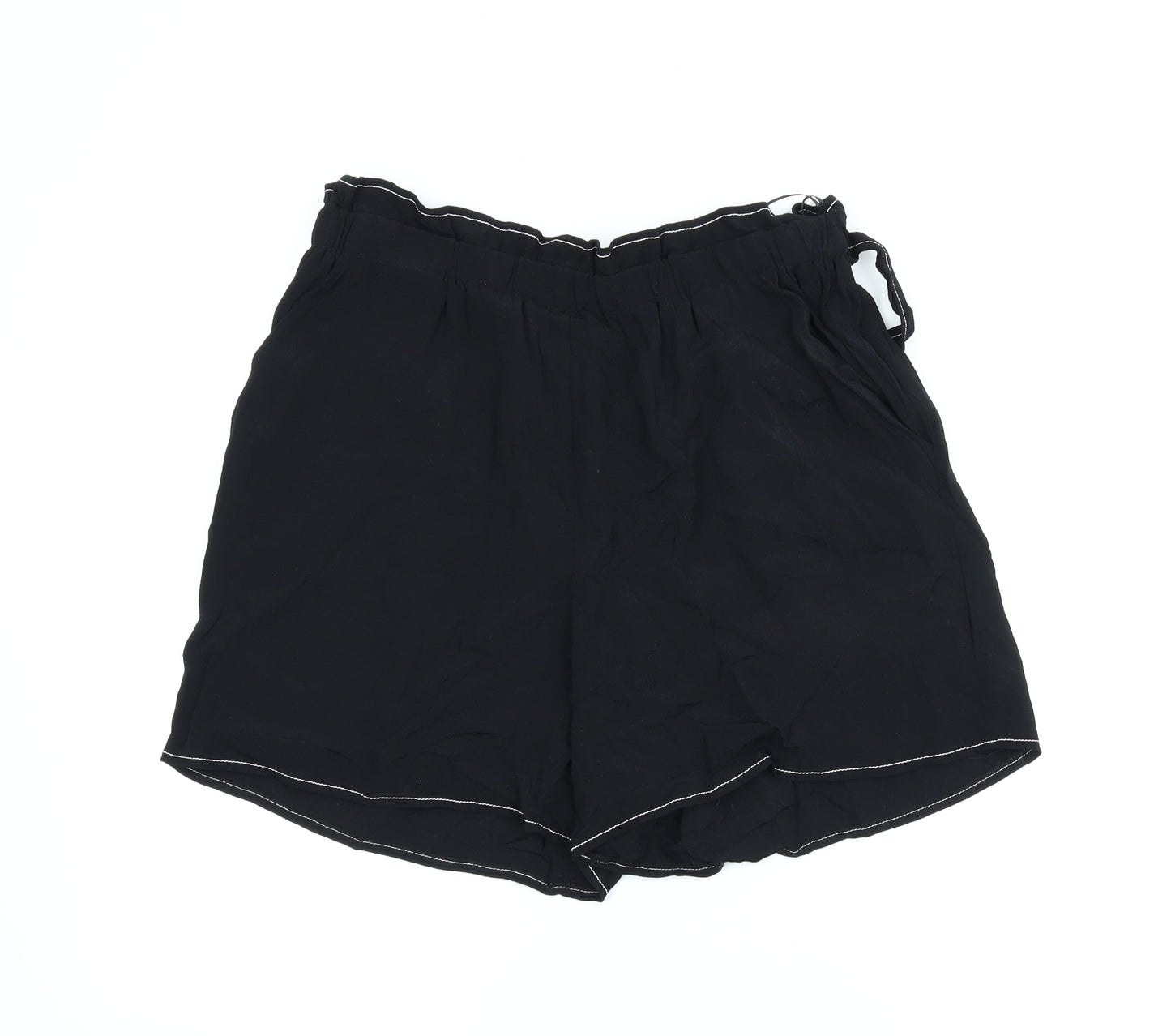 F&F Womens Black   Paperbag Shorts Size 14