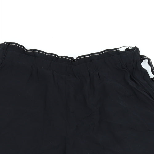 F&F Womens Black   Paperbag Shorts Size 14