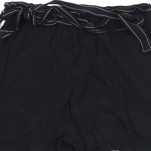 F&F Womens Black   Paperbag Shorts Size 14