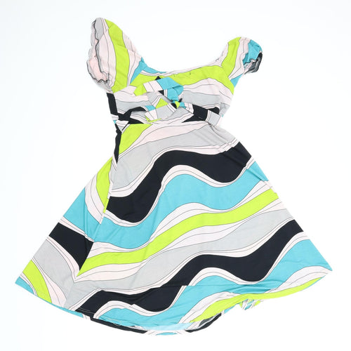 Morgan de Toi Womens Multicoloured Striped  Fit & Flare  Size L