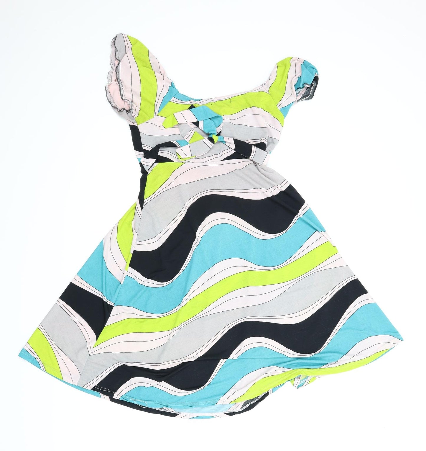 Morgan de Toi Womens Multicoloured Striped  Fit & Flare  Size L