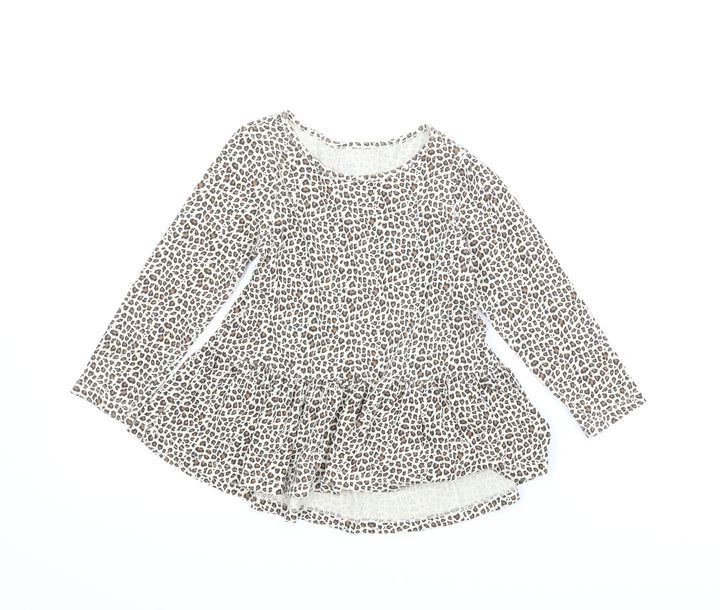 Gap Girls Beige Animal Print A-Line Size 3 Years