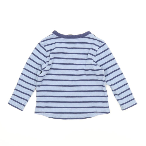 George Boys Blue Striped  Basic T-Shirt Size 2-3 Years