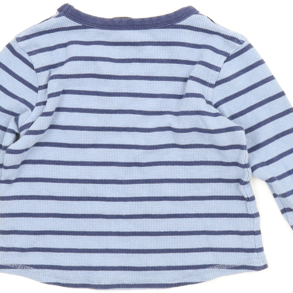George Boys Blue Striped  Basic T-Shirt Size 2-3 Years